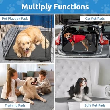 CoolShields Washable Puppy Dog Pee Pad, 82" X102" Extra Large, Waterproof Whelping Training Pet Mat for Playpen, Crate, Potty, Floor, Bed, Sofa and Trunk, Reusable Pee Pads for Dogs, Cats, Bunny - Image 6