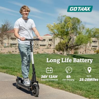 Gotrax Eclipse Electric Scooter, 10" Solid Tire, Max 20Mph Speed and 28Mile Range 500W Motor with Front Double Suspension Commuting EScooter for Adult, Black - Image 3