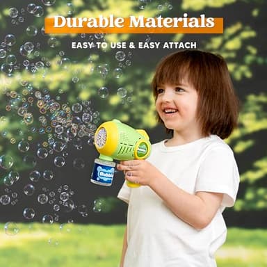 JOYIN 2 Kids Bubble Guns with 4 Bottles Solution, Automatic Bubble Machine Gun with 8 Holes for Kids, Adults, Summer Toys, Easter Basket Stuffers, Birthday Gift, Party Favors - Image 2