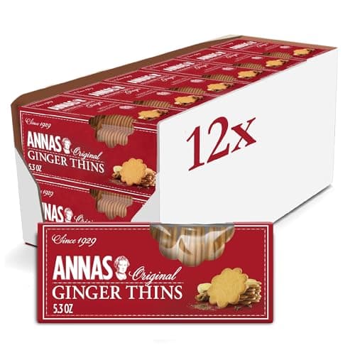 Annas Thins - Ginger Pepparkakor - 5.25 Ounce (Pack of 12) non GMO + Vegan - Image 1