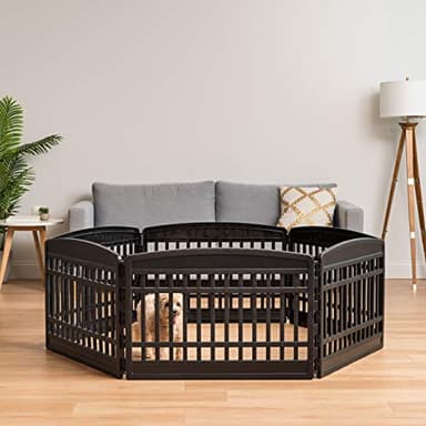IRIS USA 24" 6-Panel Dog Playpen with Door, 61 x 61 x 24, Puppy Playpen, Dog Play Pen Indoors, Pet Fence, Puppies/Small Dogs, Black - Image 7