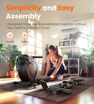 YOSUDA Magnetic Rowing Machine 350 LB Weight Capacity - Rower Machine for Home Use with LCD Monitor, Tablet Holder and Comfortable Seat Cushion - Image 7