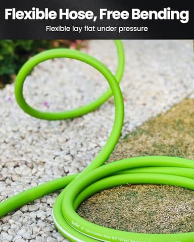 RAINPOINT Garden Hose 100ft - lightweight Heavy Duty Water Hose with Swivel Handle - Flexible, Hybrid Rubber, 5/8", Male to Female - Image 6