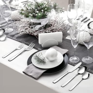 HIWARE 48-Piece Silverware Set with Steak Knives for 8, 18/8 Stainless Steel Flatware Cutlery Set For Home Kitchen Restaurant Hotel, Kitchen Utensils Set, Mirror Polished, Dishwasher Safe - Image 7