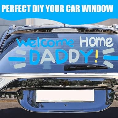 Window Chalk Markers for Cars Glass Washable, 10 Colors Jumbo Liquid Chalk Marker Pens with 10mm 3 in 1 Nib Wide Tips, Big Chalkboard Markers Car Window Paint Pens for Auto, Bistro, Mirror, Poster - Image 6