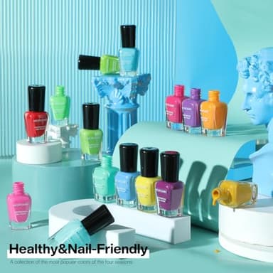 Morovan 15 Bright Color 0.27oz Air Quick Dry Nail Polish Gift Set for Women - Image 7