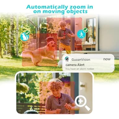 GUOANVISION 5G Outdoor/Indoor Security Camera,3MP Baby Monitor Cameras for Bedroom/Elder/Dog/Pet Camera,IP66 Waterproof,Night Vision, Motion Detection, Alarm Siren, Two-Way Talk, SD/Cloud -2Pack - Image 5
