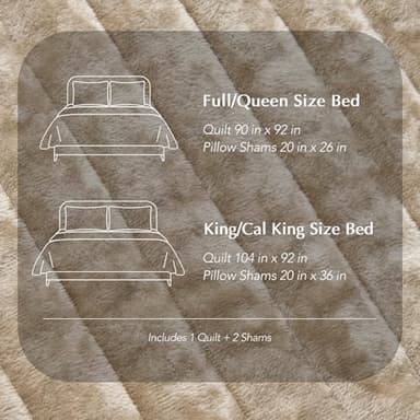 EVERGRACE Velvet Quilt Set King Size, Luxurious Soft Striped Channel Bedding Set, Lightweight Velvet Comforter for All Season, Oversized Bedspread Coverlet with 2 Matching Shams, Beige Taupe - Image 9