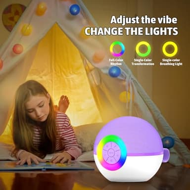 Heroange Karaoke Microphone Machine Toys for Kids Adults, Mini Portable Bluetooth Speaker with 2 Wireless Mics, Christmas Birthday Gifts for Boys Girls Ages 3 4 5 6 7 8 9 10 11 12+ Year (Purple) - Image 6