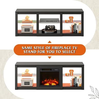 WLIVE LED TV Stand for 65 Inch TV, Modern Entertainment Center with Adjustable Glass Shelves & Customizable LED Lights, Sturdy Media Console for Living Room, Bedroom,Gaming (Black) - Image 6