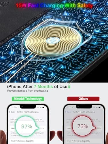 Mouse Pad with Wireless Charging, Large Desk Mat RGB Gaming Mousepad, 10 Light Colors LED Gaming Pad Keyboard Pad with Ultra-Smooth Surface & Non-Slip Rubber Base, Waterproof Full Desk Mouse Pad - Image 4
