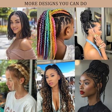 French Curl Braiding Hair 12Inch 8Packs French Curl Crochet Braids Short Curly Crochet Hair Bouncy Synthetic knotless Braiding Extensions(1B, 12inch) - Image 6
