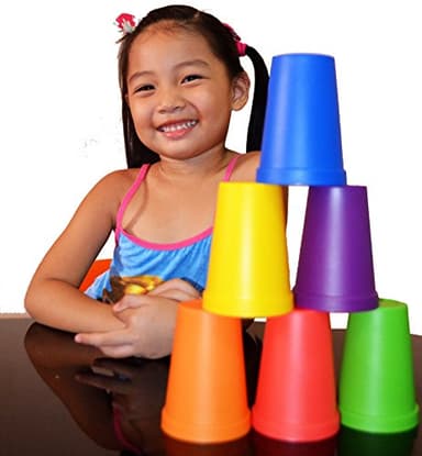 Skoolzy Rainbow Stacking Cups 6 Piece Set - Color Sorting Toys for Toddlers Primary Matching Fine Motor Skills Color Recognition for Montessori Preschoolers Toddler Activities Primary for Kids - Image 6