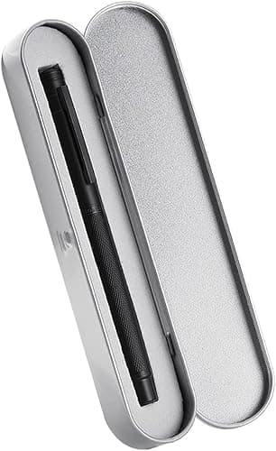 Matte Black Forest Fountain Pen Extra Fine Nib Classic Design with Converter and Metal Pen Box Set by Asvine - Image 2