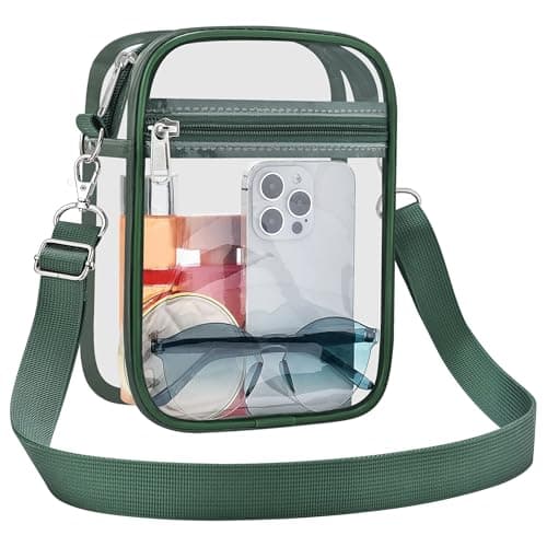 USPECLARE Clear Purse Stadium Transparent Messenger Bag Stadium Approved for Men and Women Clear CrossBody Bag - Image 1