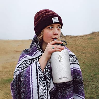 Half Gallon Water Bottle Insulated with Straw&3 Lids, Coolflask 64 oz Water Jug Galaxy Large Metal Stainless Steel flask for Gym, Sports and Office, Keep Cold 48H Hot 24H, Arctic White - Image 7