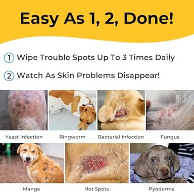 Smiling Paws Pets - Antibacterial & Antifungal Wipes for Dogs & Cats (with Chlorhexidine & Ketoconazole) - Image 3