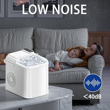 DollarDash 26LBS Per Day Portable Countertop Ice Maker, Self-Cleaning 2 Sizes of Bullet Ice Machine with Scoop and Basket, 9 Cubes in 6 min,Ideal for Home/Kitchen/Bar/Camping (Home, 26lbs/Day) - Image 4