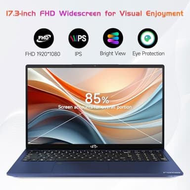 NIMO 17.3" IPS FHD-Laptop, Intel 6 Cores I3-1215U 16GB RAM 512GB SSD (Beat R5 7520U, Up to 4.4GHz) Student-Computer with 65W Type C Backlit Keyboard Fingerprint, for Home and Business - Image 3