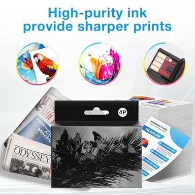 936XL 936e Ink Cartridges Combo Pack Replacement for HP 936e Ink 936XL Black and 936 Color Combo Pack for HP OfficeJet Pro 9120e 9125e 9122e 9128e 9130e 9135e 9110b 9130b 9730e (4 Pack with Chip) - Image 4