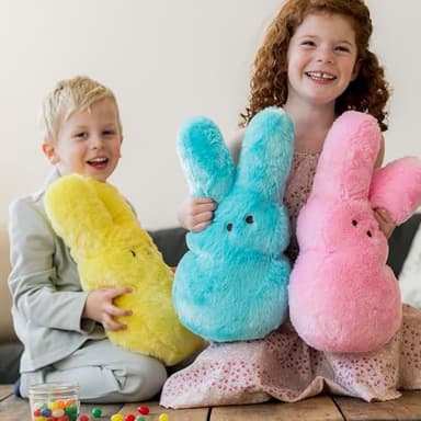 Animal Adventure | Shaggy Bunny Peeps | 15” Collectible Plush | Yellow - Image 7