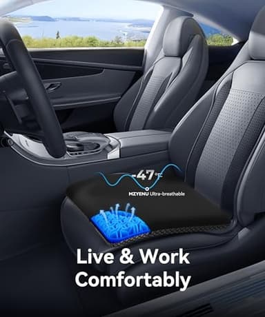MZYENU Gel Seat Cushion,Cool Chair Cushion for Office Chairs,Driving Car Seat Cushion Breathable,Wheelchair Cushions for Pressure Relief,Back Pain for Seat Cushion,Chair Pad with No-Slip Cover - Image 8