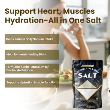 Salt for Pickling, Canning & Cooking | Fine Grain Table Salt with Natural Minerals | For Steak & Baking | Lite Low Sodium Healthy Salt, Resealable 8.8oz (Pack of 2) - Image 6