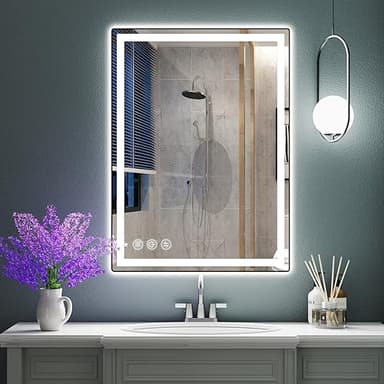 Memobarco 24"x 32" LED Bathroom Mirror with Stepless Dimmable Wall Mirrors with Anti-Fog, Dimmable CRI>90, Vanity Mirror with 3 Color Modes, Shatter-Proof, Memory Bathroom Mirror with LED Lights - Image 9