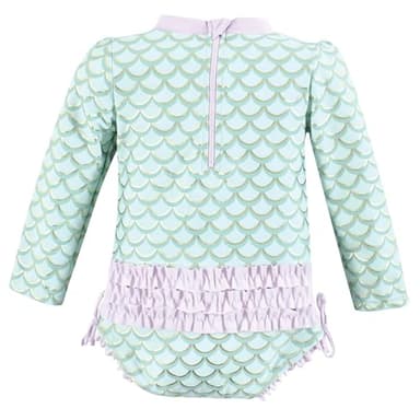 Hudson Baby Unisex Baby Rashguard Baby and Toddler Swimsuit, Mermaid, 8 Years - Image 2