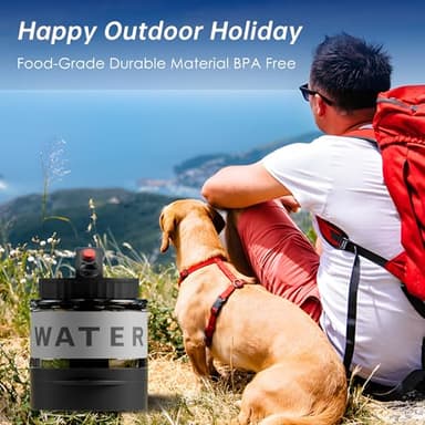 Portable Dog Water Bottle, 54oz Large Travel Water Bowl Dispenser for Dogs Camping Beach Walking Essentials, Big Portable Travel Water Bowl and Beach Accessories for Dogs,, Bpa Free, Safe and Durable - Image 8