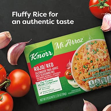 Knorr Mi Arroz Rice Seasoning Mix Add Authentic Flavor To Any Dish Rojo/Red Delicious Homemade Flavor in Our Seasonings 2.39 oz 4 Count, Pack of 12 - Image 4