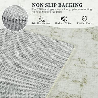 5x7 Area Rugs for Living Room, Washable Rug for Bedroom, Soft Non Slip Kitchen Rug for Indoor Floor, Modern Carpet for Dining Room Classroom Dorm Kids Playroom Nursery, Home Office Decor - Image 7