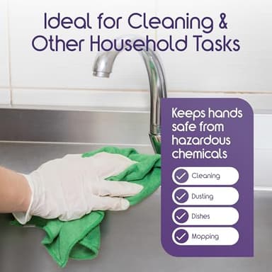 Inspire Stretch Vinyl Exam Gloves | THE ORIGINAL Quality Disposable Latex Free Medical Glove Cleaning Cooking Food Service Labs Healthcare and Household, Large 1000 Count - Image 5