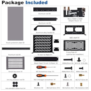 GeeekPi 8U Server Cabinet, 10 inch Server Rack for Network, Servers, Audio, and Video Equipment, DeskPi RackMate T1 Rackmount, 7.87 inch Depth - Image 2