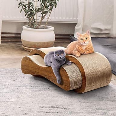 Cat Scratcher,2 in 1 Cat Scratching Board,Cat Cardboard,Scratch Lounger,Large,27.56 x9.45 x8.86 inch - Image 7