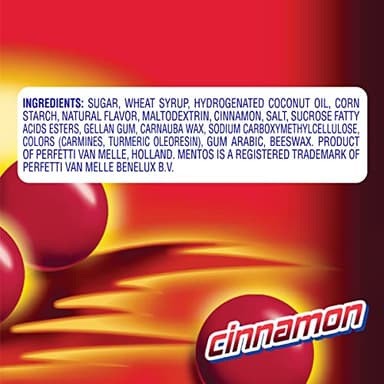 Mentos Candy, Mint Chewy Roll, Cinnamon, Non-Melting, Party, 1.32 oz(Pack of 15) - Image 3