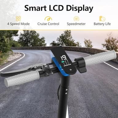 Electric Scooter Adults, Max 16Mph & 10-15 Miles Range E-Scooter, E-Scooter with APP Control, Powerful 350W 8.5" Solid Tires Foldable Electric Scooters (Seats Optional) (JS01-5.2ah-Grey1) - Image 4