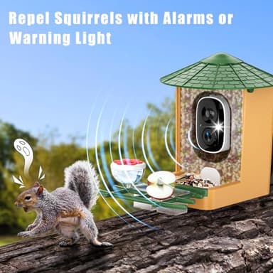 Smart Bird Feeder with Camera with AI Identify Birds Species & Solar Panel, WiFi Birdfeeder with Cam, 2K Live View, Chew-Proof & Waterproof Design, Real-Time App Alerts, Gift for Bird Lovers, Green - Image 5