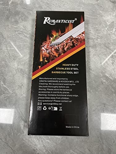 ROMANTICIST 28pcs BBQ Accessories Set with Thermometer - The Very Best Grill Gift on Birthday Wedding - Heavy Duty Stainless Steel Grill Set in Case for Outdoor Cooking Camping Grilling Smoking - Image 9