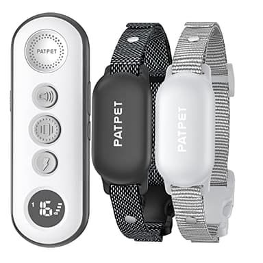PATPET Shock Collar for Dogs(10-120lbs), 4000ft Rechargeable IPX7 Waterproof Training Collar with Remote for 2 Dogs- Electric Dog Collar for Small Medium Large Dogs 2 Packs - Image 1