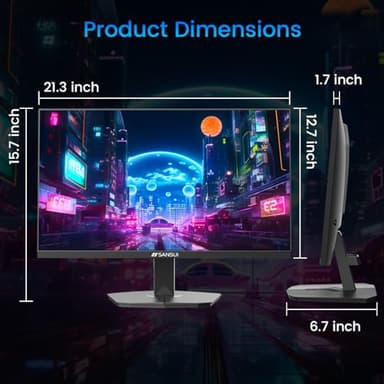 SANSUI 24 Inch Gaming Monitor 180Hz, DP 1.4 & HDMI 2.0 Ports High Refresh Rate Computer Monitor, Racing FPS RTS Modes, 1ms Response Time 110% sRGB (ES-G24F4, HDMI Cable Included) - Image 6