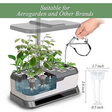 Tigvio 125 Piece Hydroponic Pods Kit: Grow Anything with 50 Grow Sponges, 12 Baskets, 12 Domes, 50 Labels, 1 Tweezer - Compatible with All Hydroponics Brands - Image 2