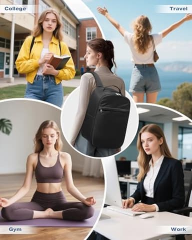WEPLAN United Airlines Approved Personal Item Travel Bag, Underseat 20L Carry on Backpack, 40×20×25CM Cabin Luggage Bag, Mochila deviaje, Frontier Airlines Personal Item Bags, Black - Image 6