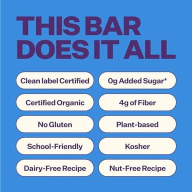 Yumi Organic Toddler Snacks Bars - Gluten-Free, No Added Sugar, 7+ Vegetables, Soft-Baked Crust, Yumi Bars Healthy Toddler Organic Snacks - School Safe and for Lunch Boxes, Blueberry & Purple Carrot (30ct.) - Image 5