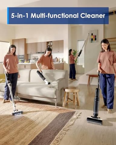 Tineco Floor ONE Switch S6 Cordless Wet Dry Vacuum Cleaner, Smart Floor Cleaner Mop, 5-in-1 Multi-Function Stick Vacuum FlashDry Self-Cleaning Dual-Edge Cleaning, Whole-House Cleaning - Image 2