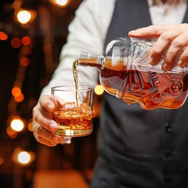 Whiskey Decanter With 2 Glasses, Transparent Creative Flask Carefe Decanter for Brandy, Scotch, Bourbon, Vodka, Liquor Christmas Gift for Men,Dad,Husband,Boyfriend - Image 6