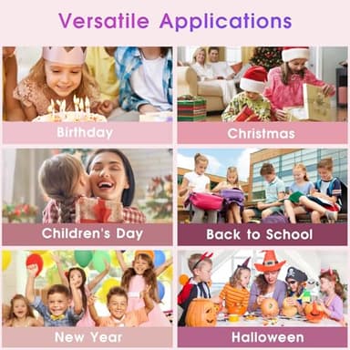 SXH Mini Karaoke Machine for Kids Portable Karaoke Machine with 2 Bluetooth Wireless Microphones,Birthday Gifts Toys for Girls Ages 3, 4, 5, 6, 7, 8, 9,10,11,12+ Years Old (Pink 2 Mics) - Image 9