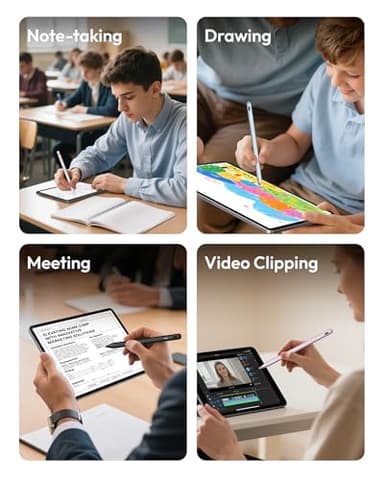 Metapen Pencil A8 for Apple iPad 2018-2025, (2X Faster Charge), Tilt Sensitivity, Pixel Precision, Stylus Pen for iPad 11/10/9/8/7/6th Gen, Pro 12.9/11/13-inch M4, Air 3/4/5/M2/M3, Mini 5/6th, Black - Image 9