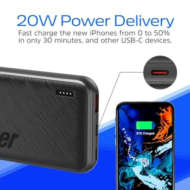 Energizer 10000mAh Poratable Charger Fast Charging 22.5W Power Bank with 3 Outputs Battery Pack Charger for iPhone 16 15 14 13 12, Samsung, Google, iPad, Tablet and More_UE10055PQ - Image 5
