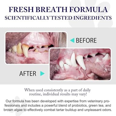 Dog Teeth Cleaning Powder - Dog Dental Powder - Plaque Off Pet Tooth Cleaning lab co - Targets Tartar & Reduces Plaque & Bad Breath - Teeth Cleaning Made Easy - Image 2